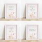 Mother goose pink baby shower printable sign