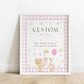 Mother goose pink baby shower printable sign