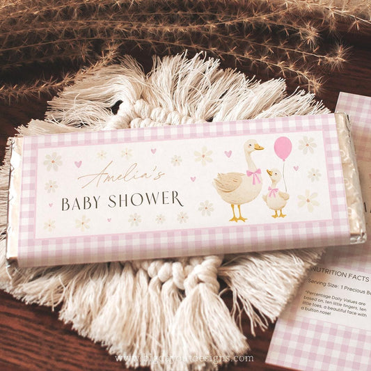 Silly Goose Baby Shower Chocolate Wrapper Template