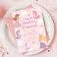 Joint birthday girls invitation template