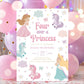 Unicorn birthday invite for magical Four Ever princess party
