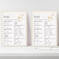 Fun baby shower game set for boys and girls