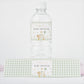 Editable sage green water bottle sticker for shower