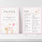 Editable baby shower games pink theme