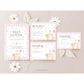 Mother goose pink bow baby shower templates