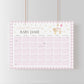 Girl baby shower prediction sign printable template