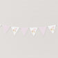 Rustic pink gingham silly goose birthday bunting banner