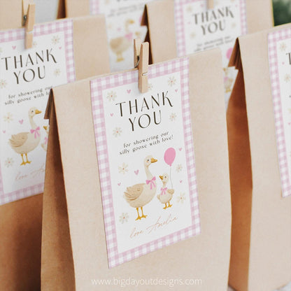 Silly Goose Baby Shower Favor Tag