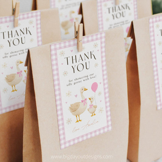 Silly Goose Baby Shower Favor Tag