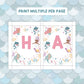 Printable mermaid shark happy birthday sign