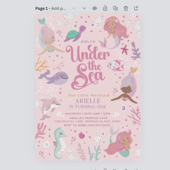Video of editing template in canva