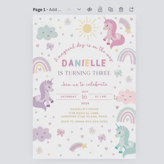 Video of editing template in canva