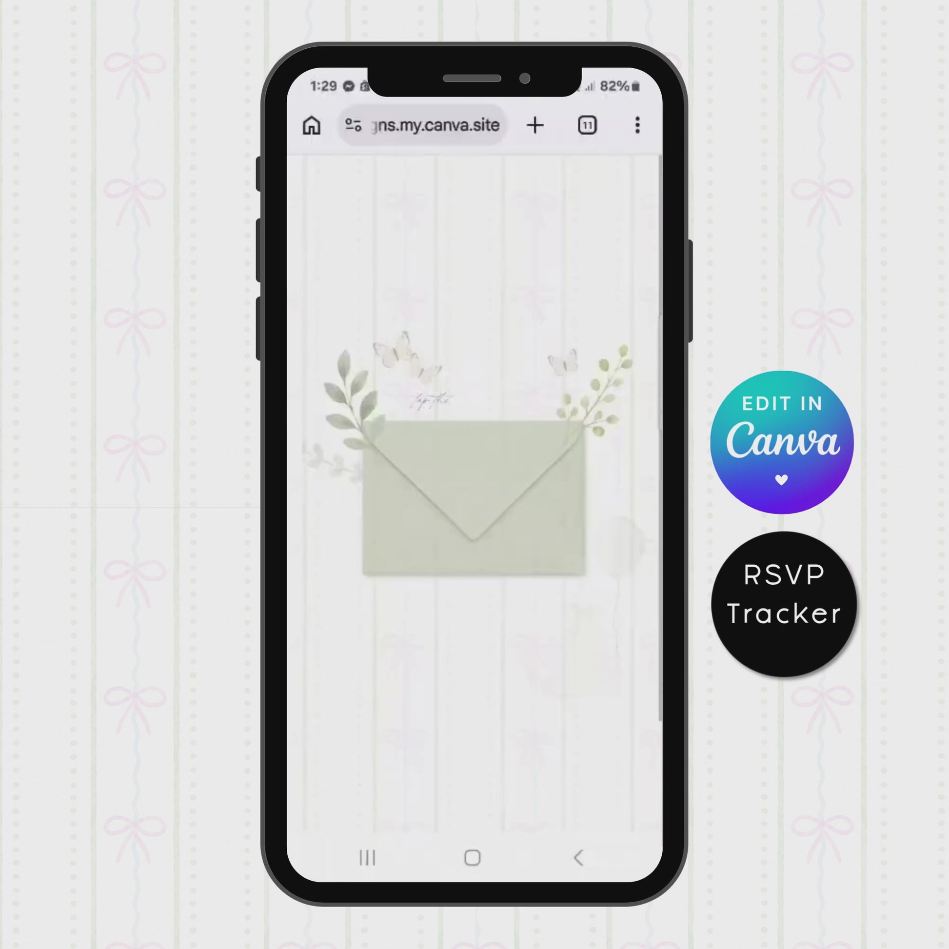 Interactive goose baby shower website invitation
