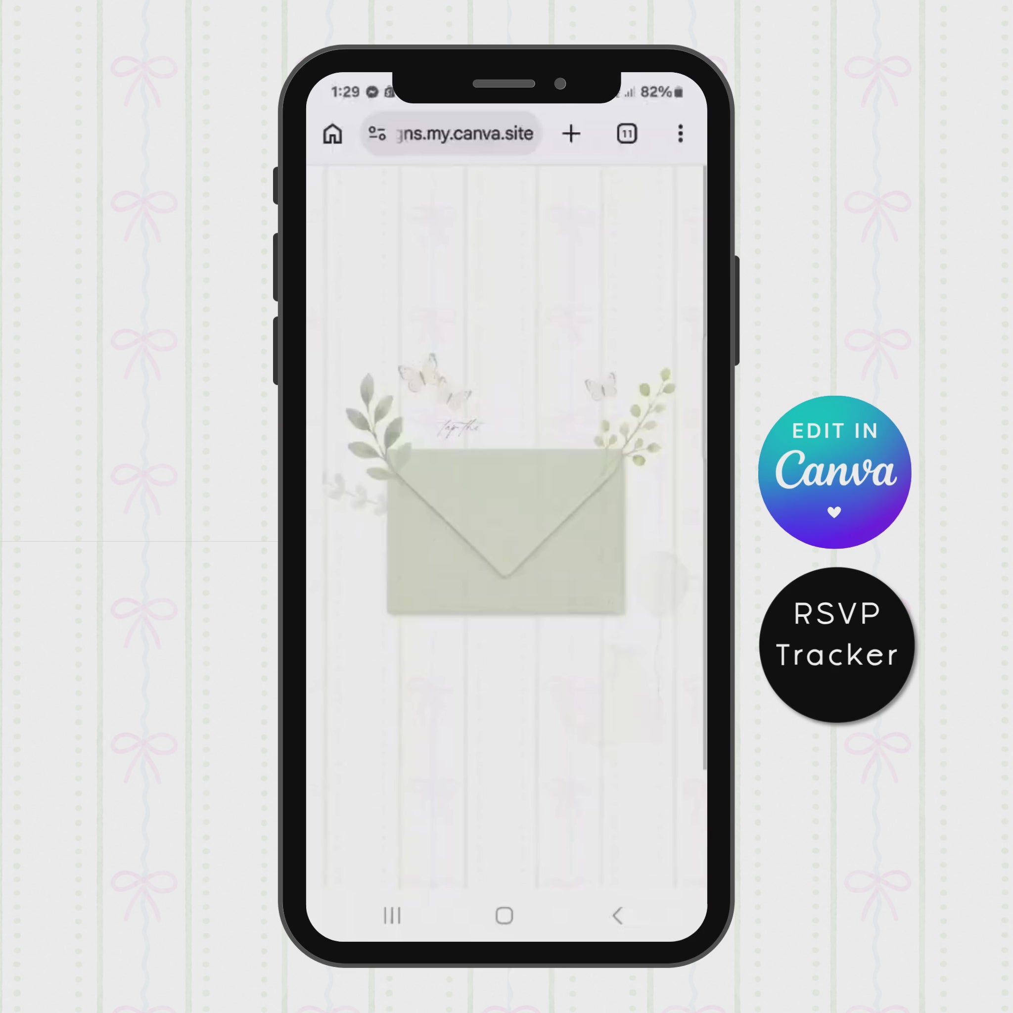 Interactive goose baby shower website invitation
