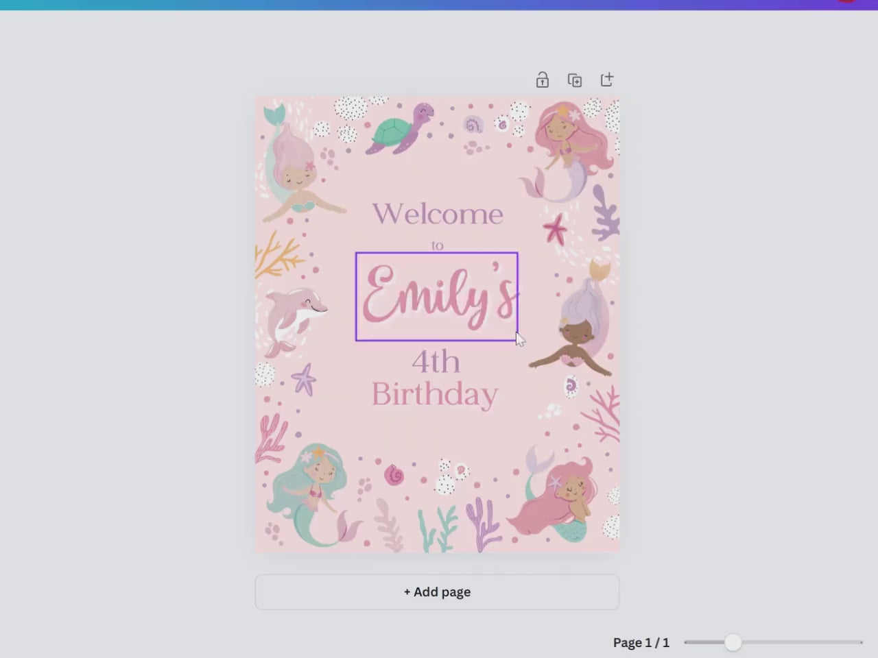 Video of editing template in canva