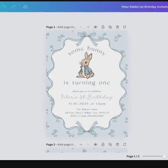 Video of editing template in canva
