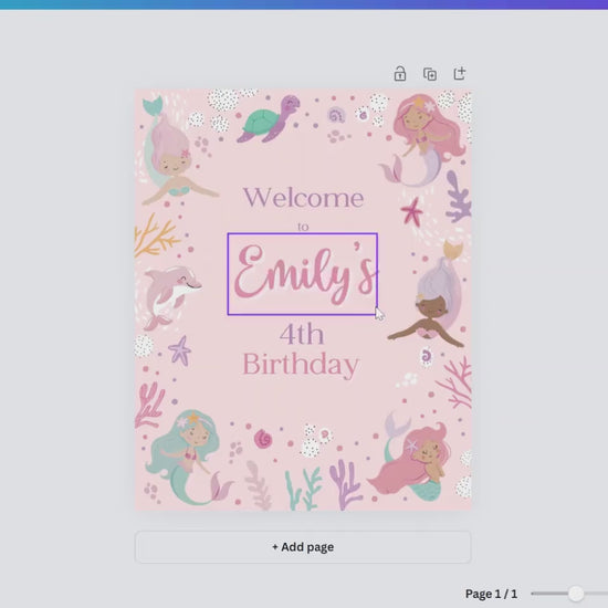 Video of editing template in canva