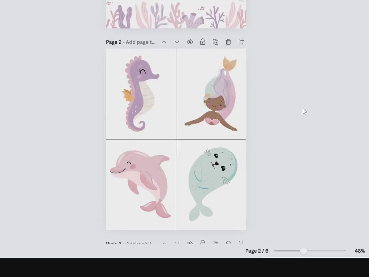 Video of editing template in canva