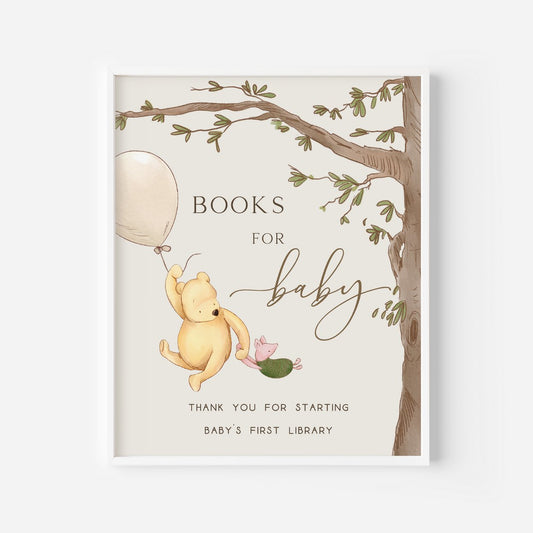 Winnie the Pooh Bear Books for Baby Sign - Big Day Out