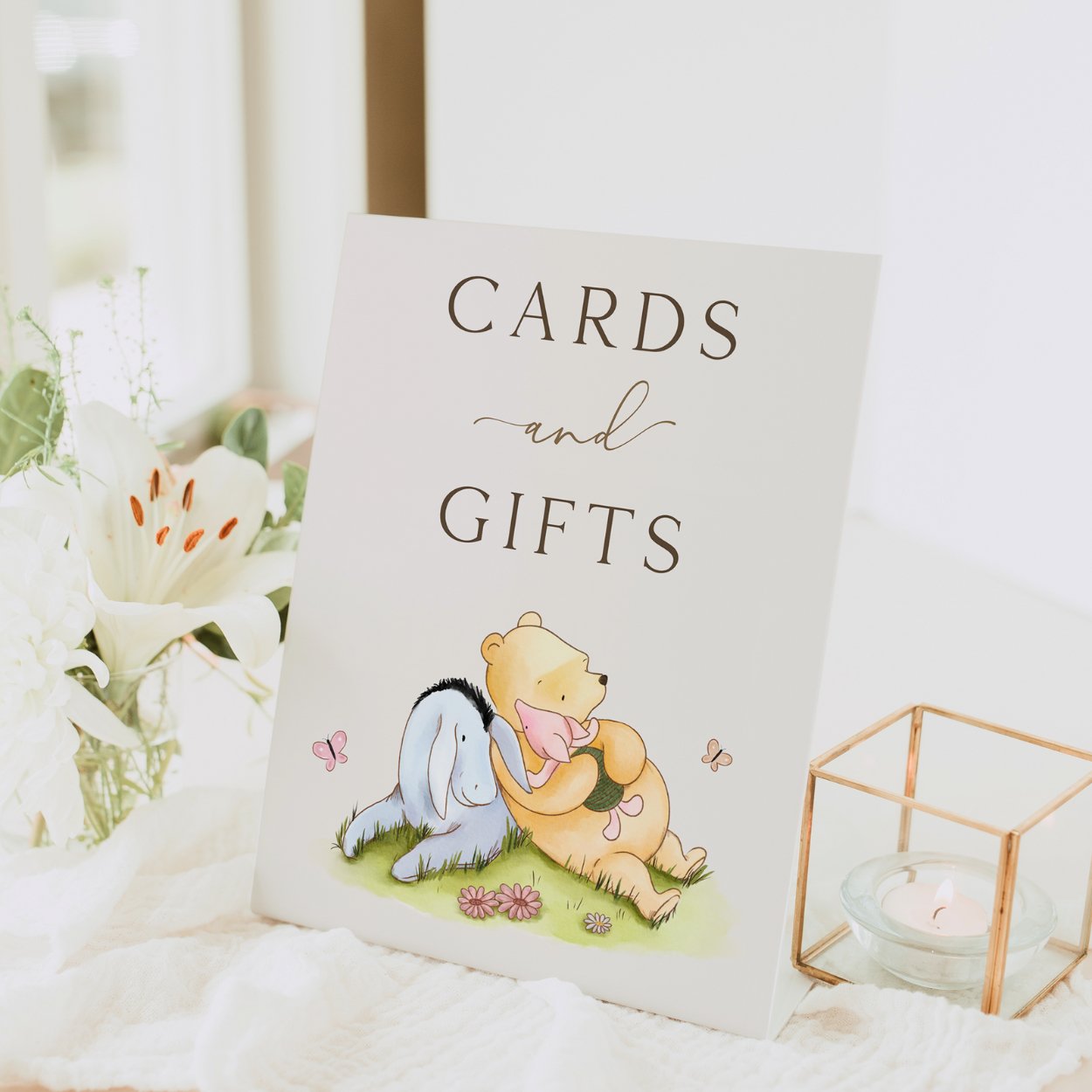 Winnie the Pooh Bear Cards & Gifts Sign - Big Day Out