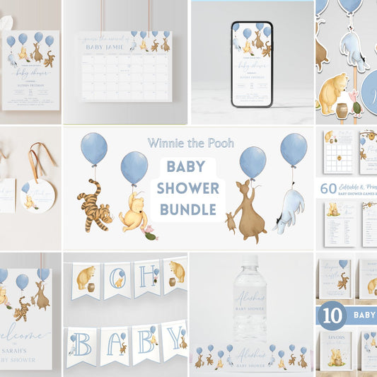 Winnie the Pooh Boy Baby Shower Bundle - Big Day Out