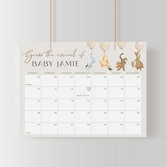 Winnie the Pooh Due Date Calendar - Big Day Out