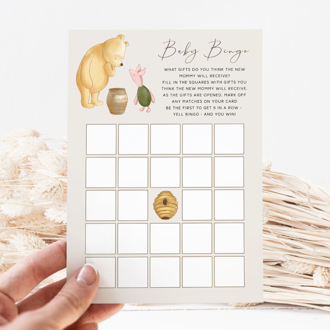 Winnie the Pooh Find the Guest Bingo & Baby Bingo Games - Big Day Out