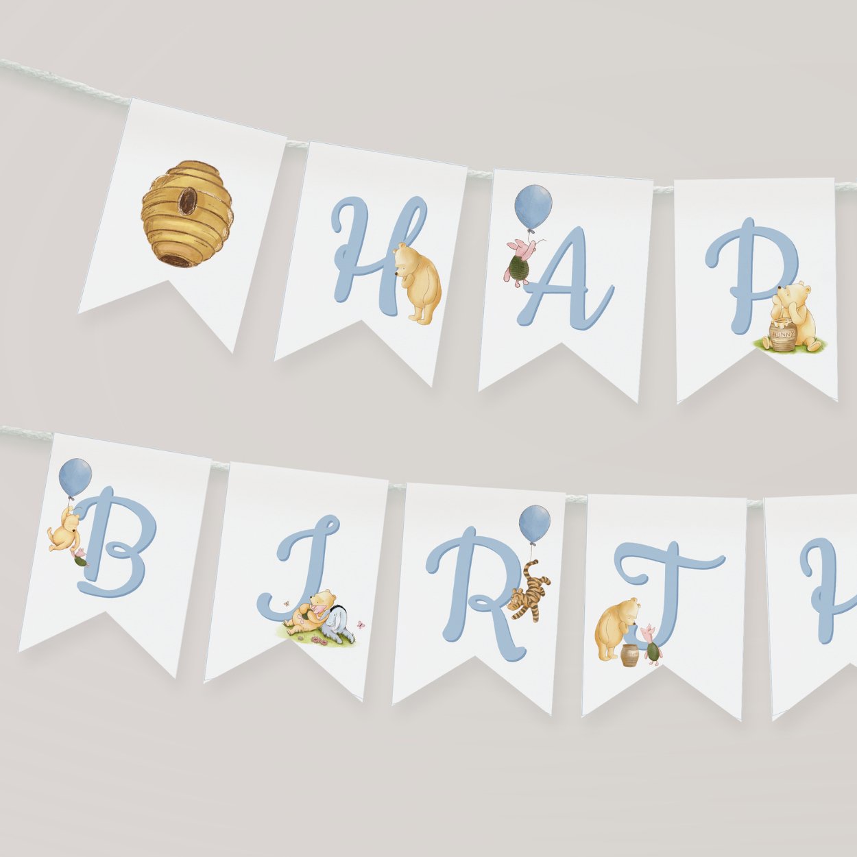 Winnie the Pooh Happy Birthday Banner - Big Day Out