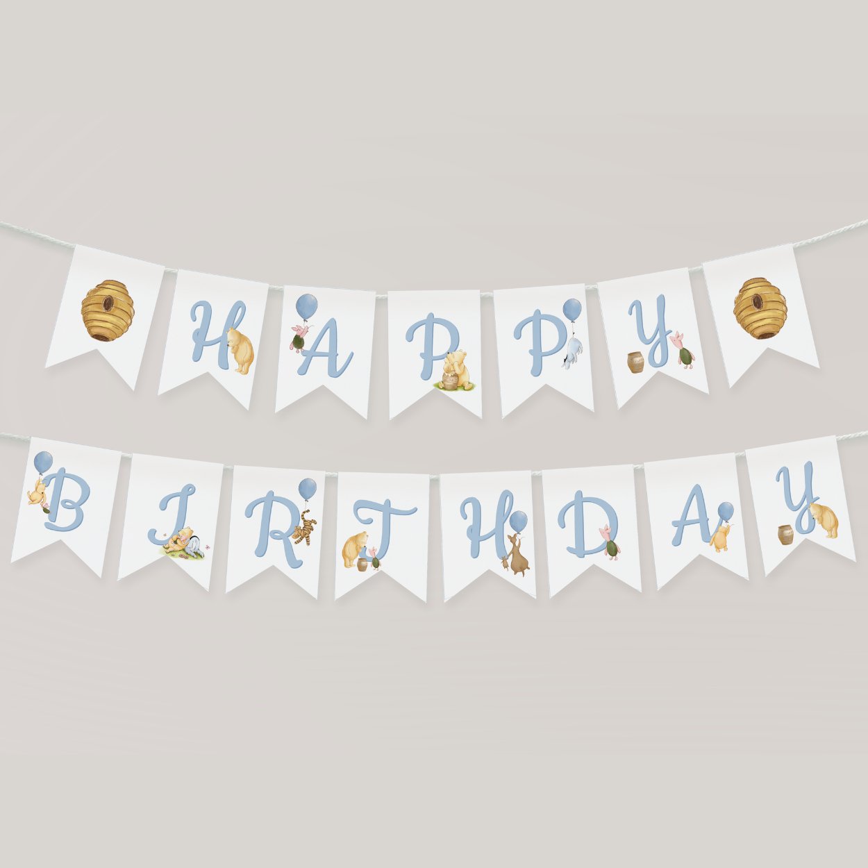 Winnie the Pooh Happy Birthday Banner - Big Day Out