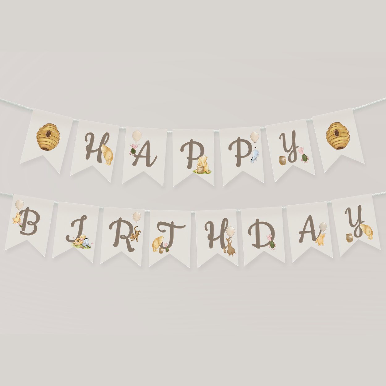 Winnie the Pooh Happy Birthday Banner - Big Day Out