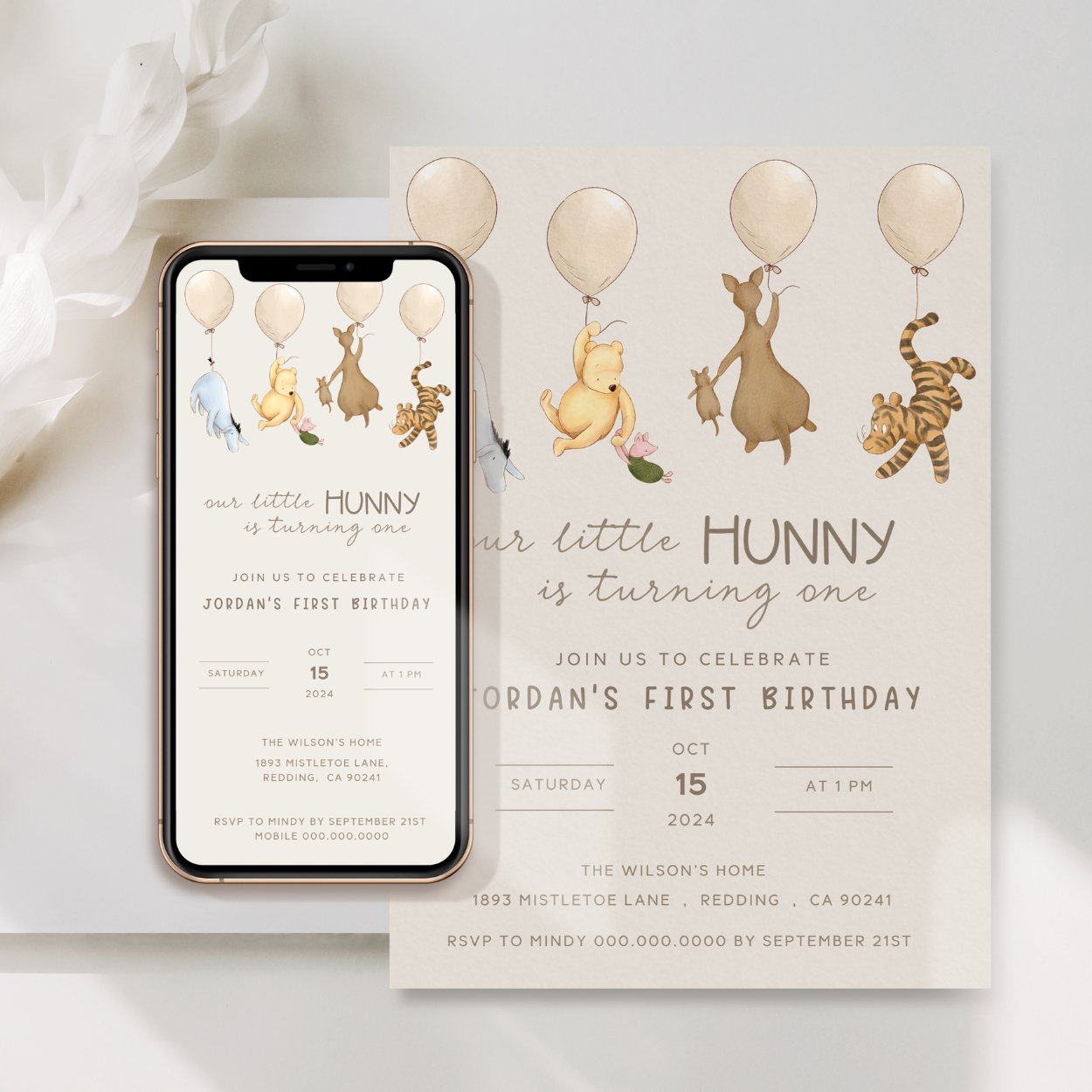 Winnie the Pooh Invitation - Big Day Out