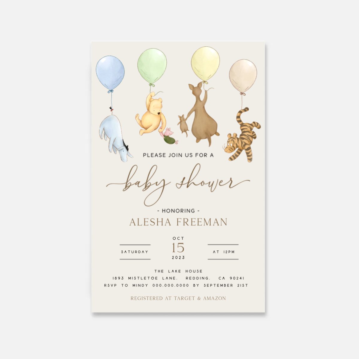 Winnie the Pooh Invitation - Big Day Out