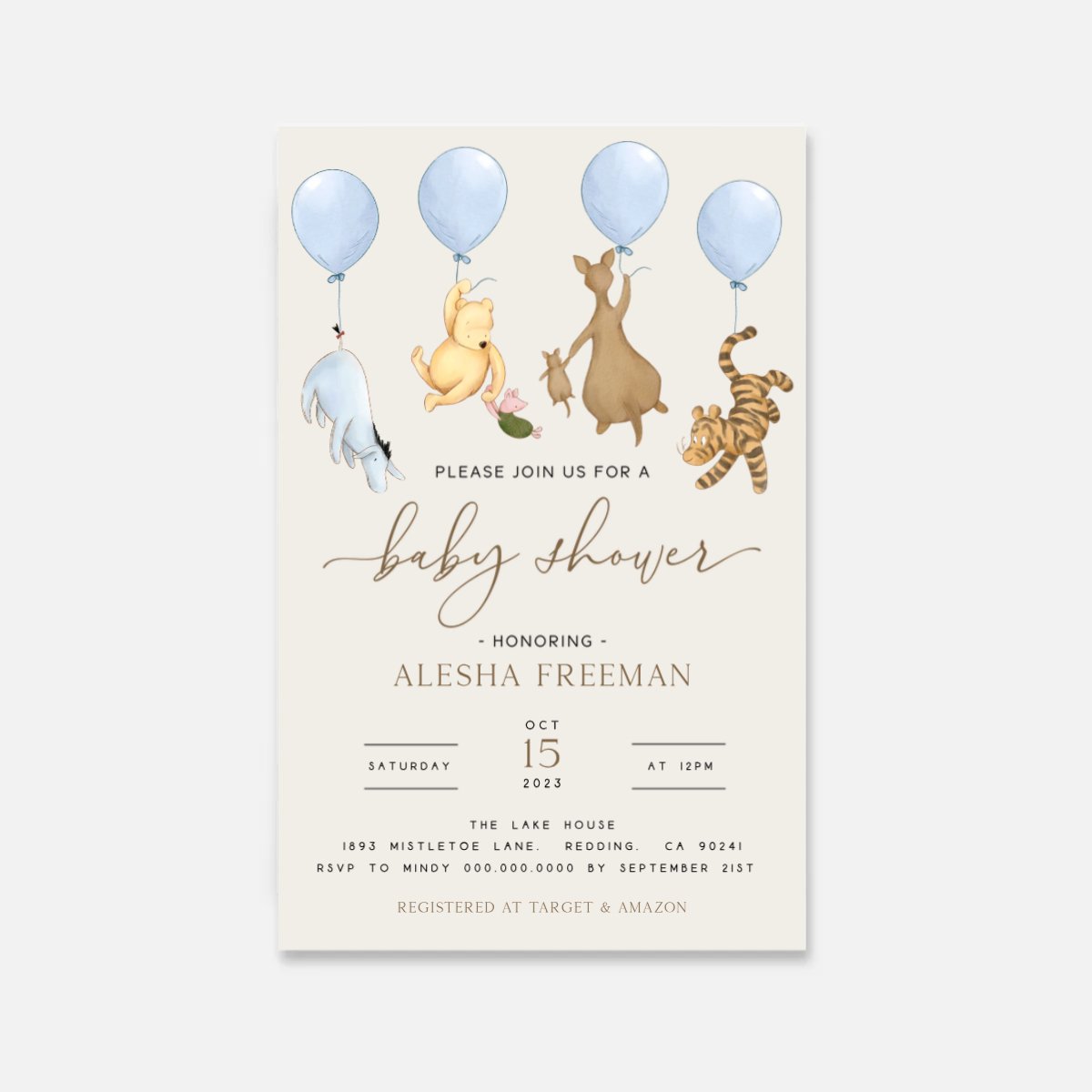 Winnie the Pooh Invitation - Big Day Out