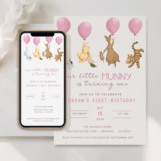 Winnie the Pooh Invitation - Big Day Out