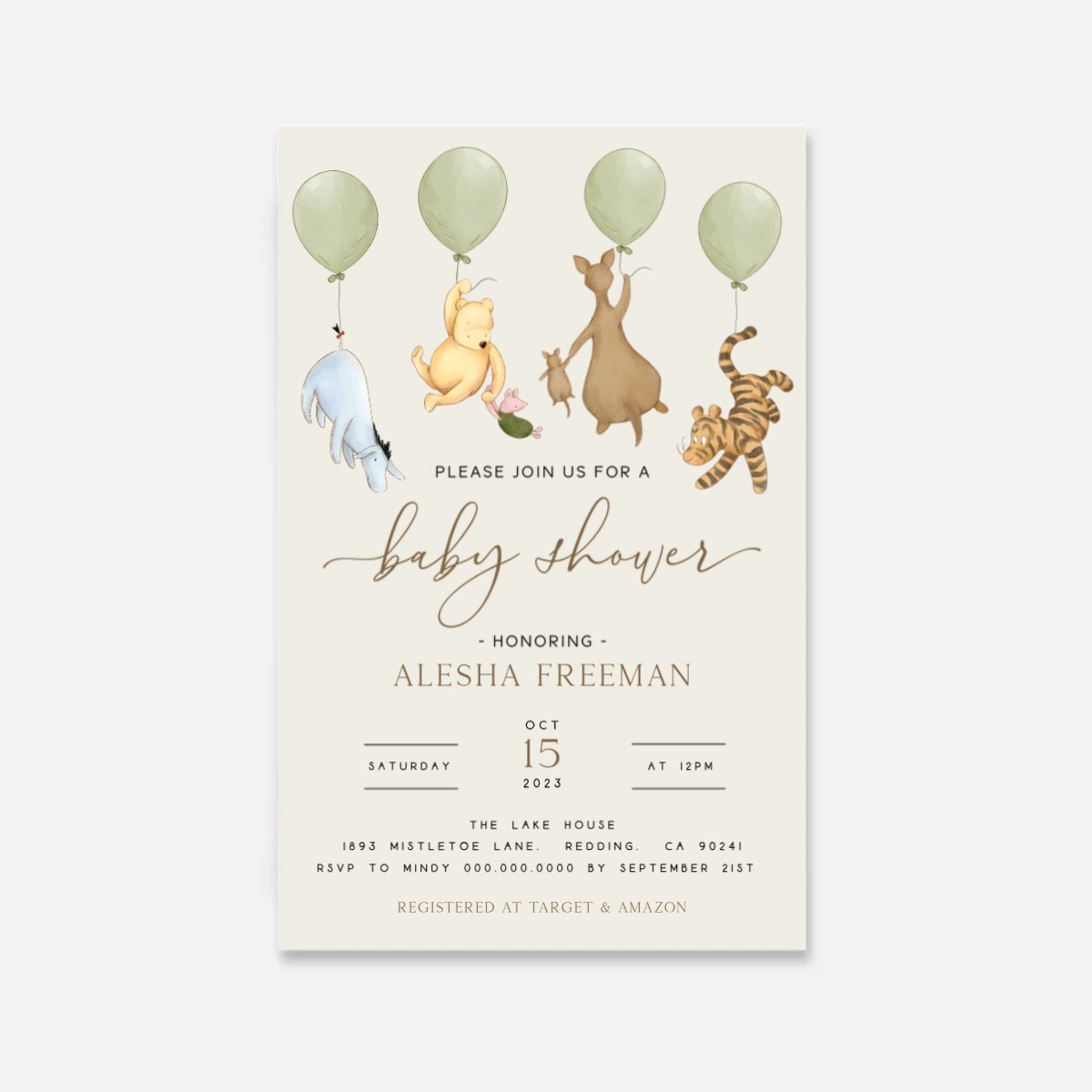 Winnie the Pooh Invitation - Big Day Out