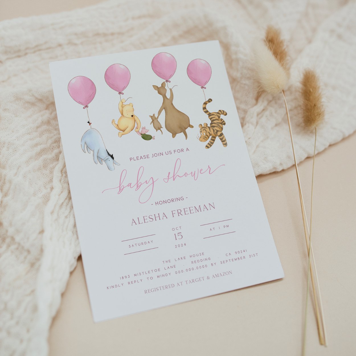 Winnie the Pooh Invitation - Big Day Out