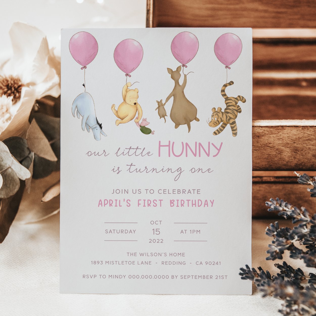 Winnie the Pooh Invitation - Big Day Out