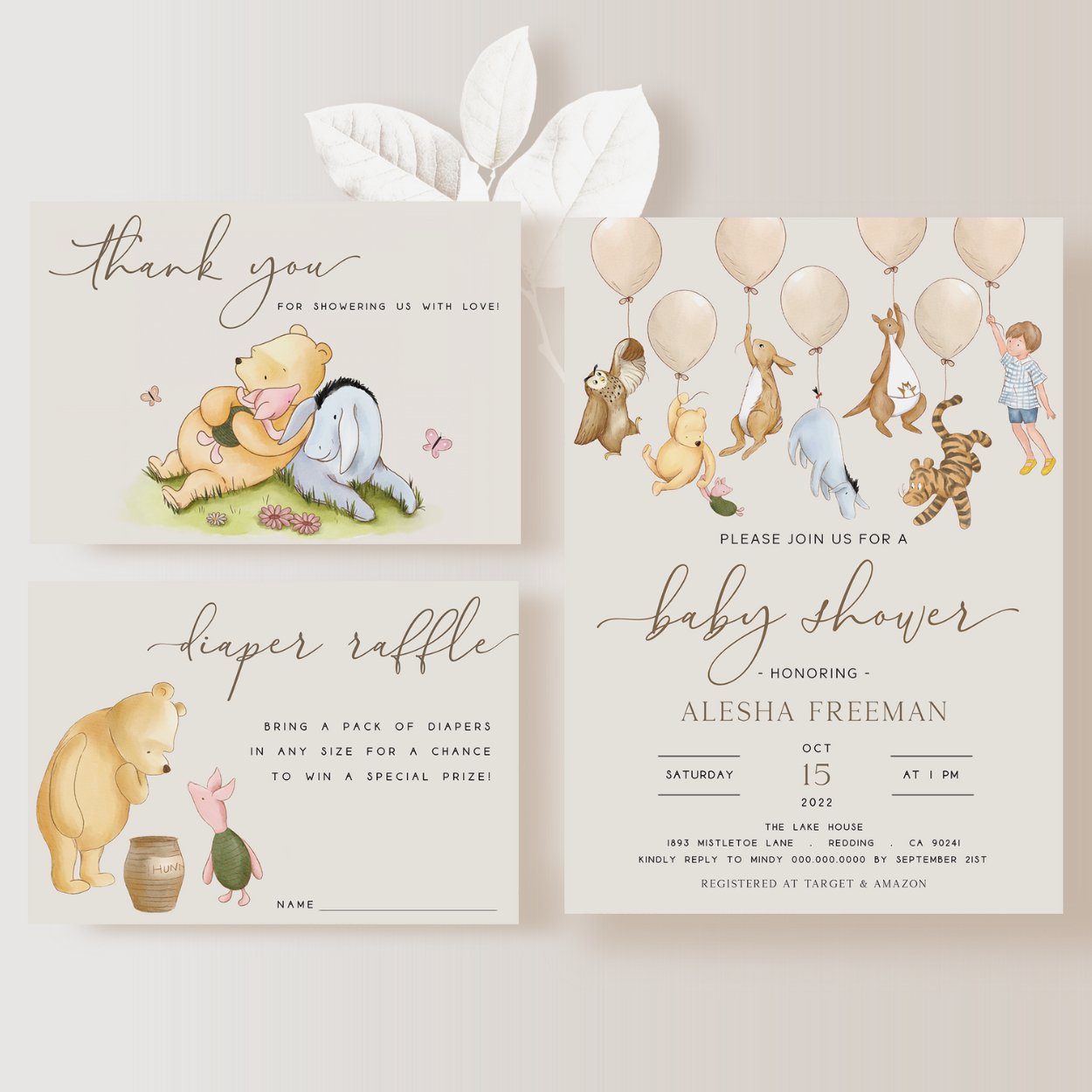 Winnie The Pooh Party Invitations