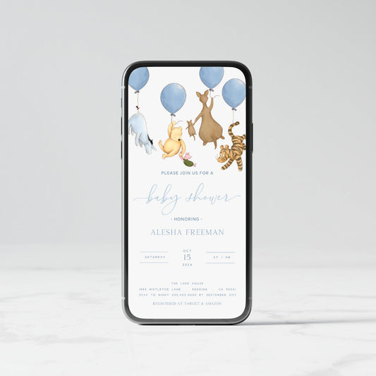 Winnie the Pooh Mobile Invitation - Big Day Out