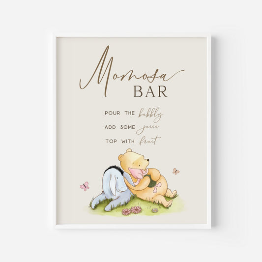 Winnie the Pooh Momosa Bar Sign - Big Day Out