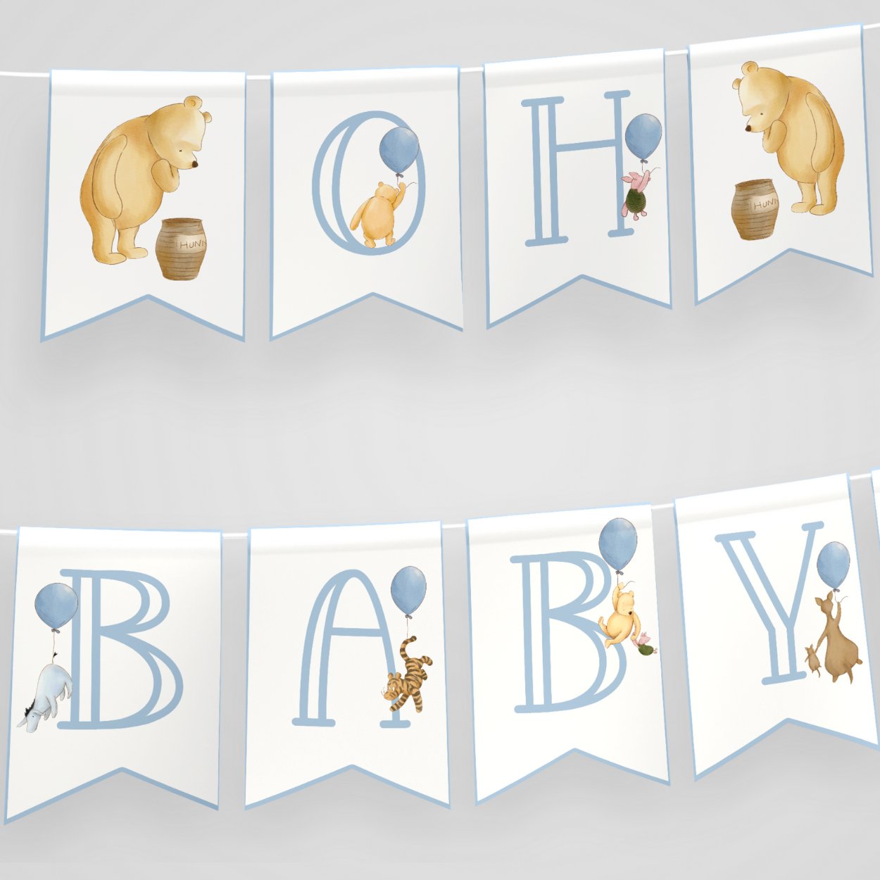 Winnie the Pooh Oh Baby Banner - Big Day Out