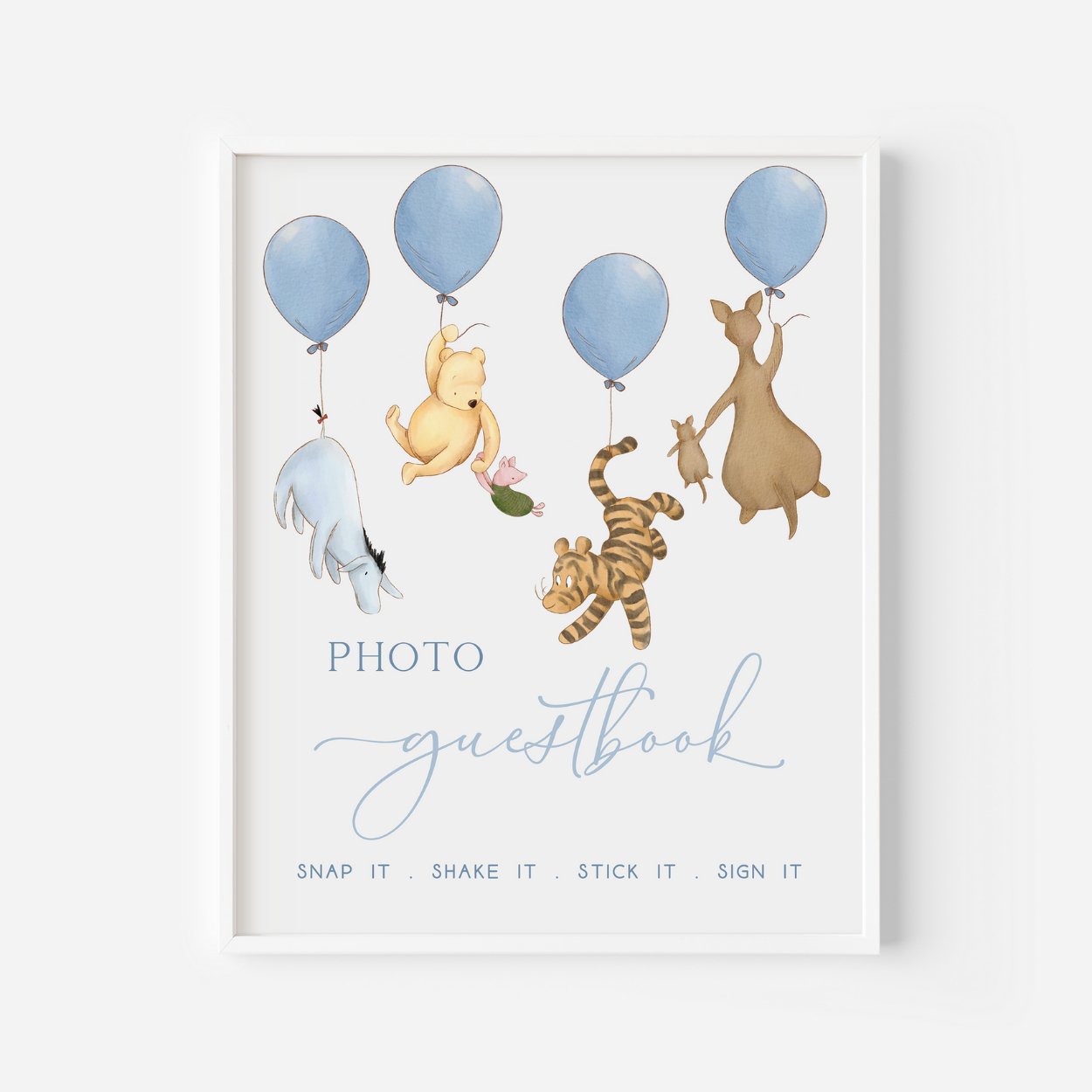 Winnie the Pooh Photo Guestbook Sign - Big Day Out