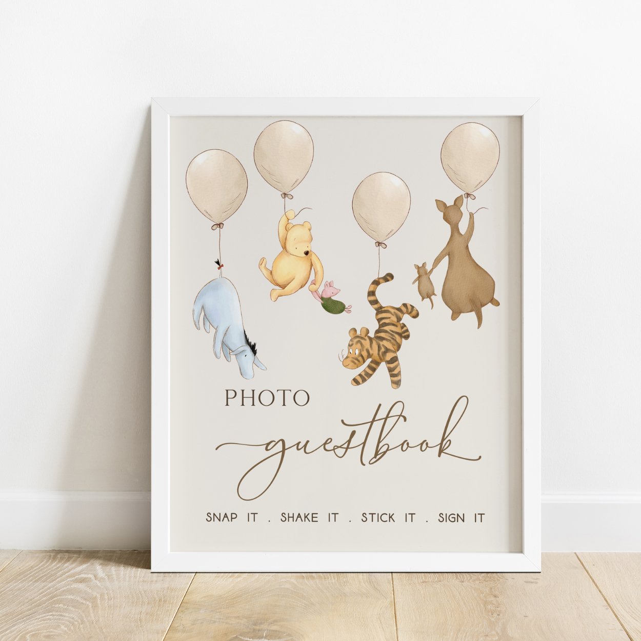 Winnie the Pooh Photo Guestbook Sign - Big Day Out