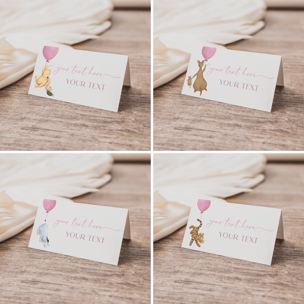 Winnie the Pooh Place Cards - Big Day Out