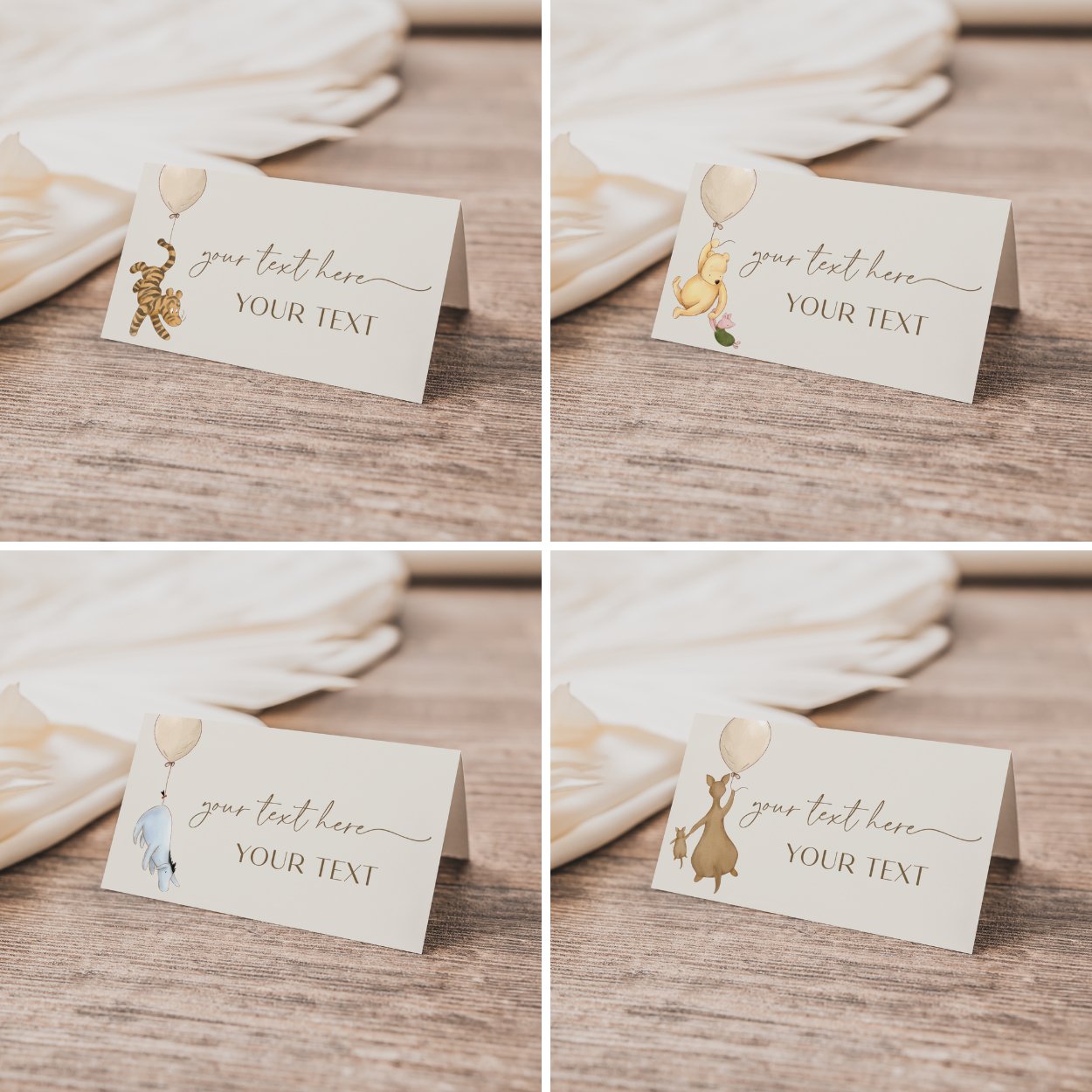 Winnie the Pooh Place Cards - Big Day Out