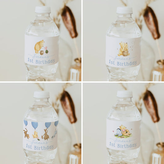 Winnie the Pooh Water Bottle Label - Big Day Out