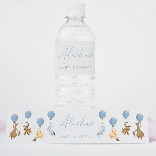 Winnie the Pooh Water Bottle Label - Big Day Out