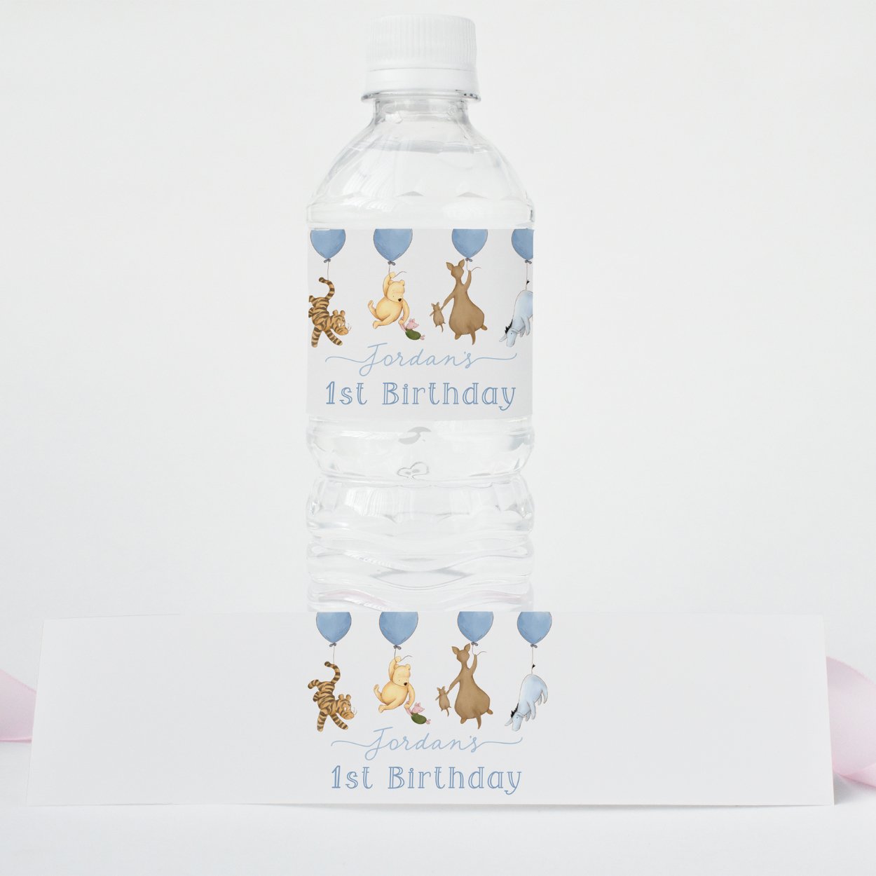 Winnie the Pooh Water Bottle Label - Big Day Out