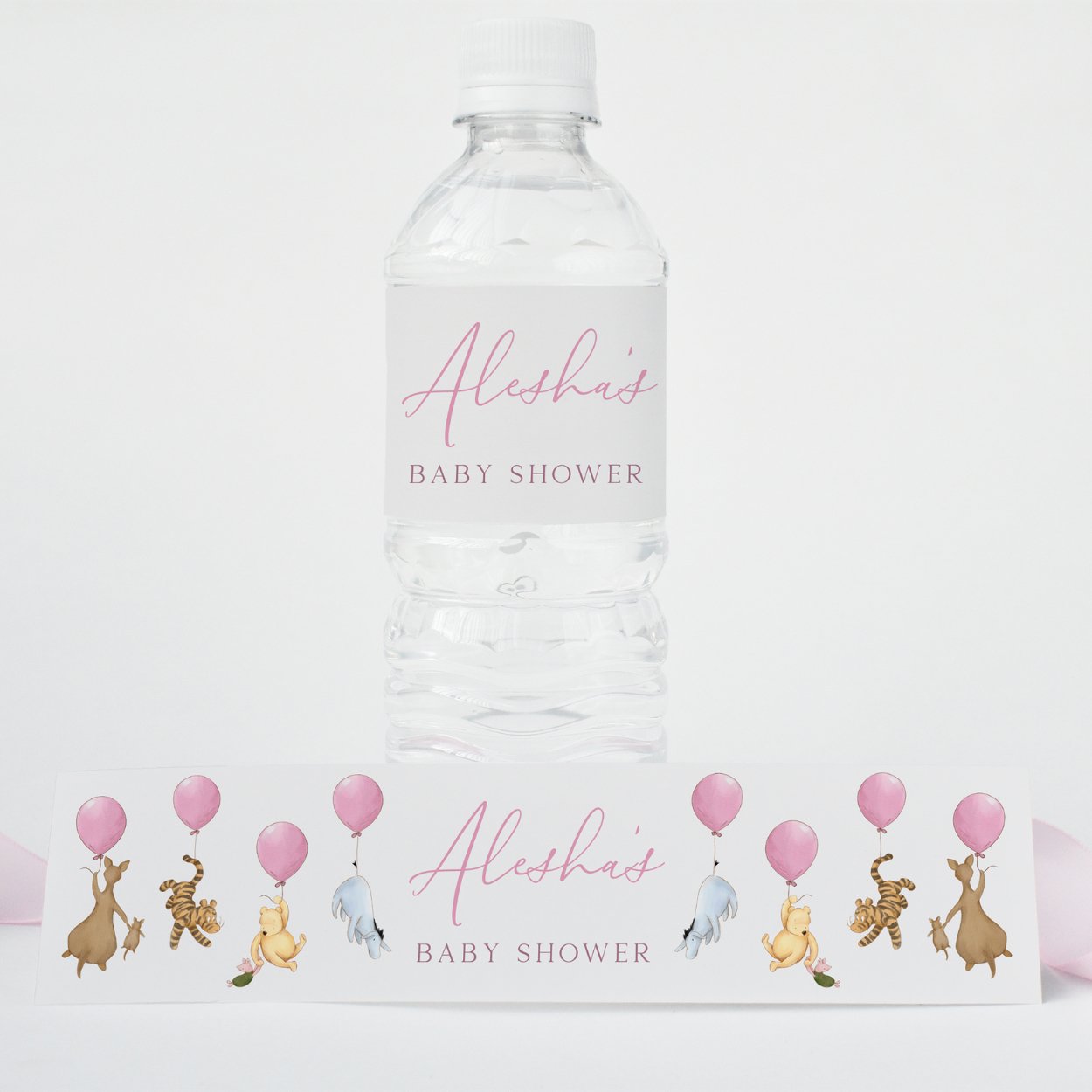 Winnie the Pooh Water Bottle Label - Big Day Out