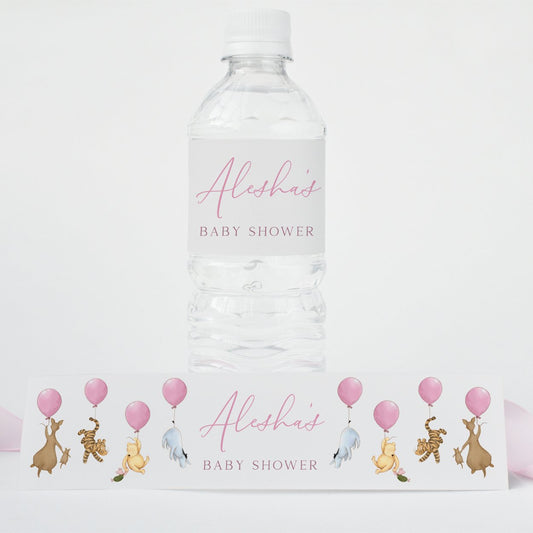 Winnie the Pooh Water Bottle Label - Big Day Out